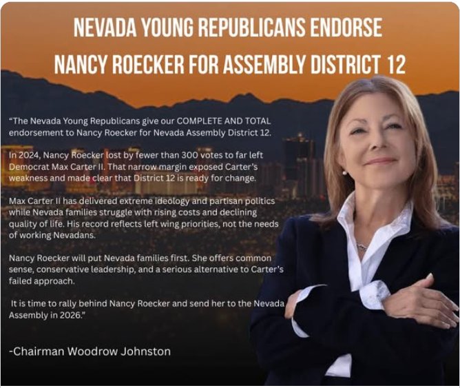 Nevada Young Republicans endorse Nancy Roecker for Assembly District 12